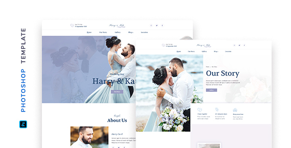 Lovedy – Wedding Template for Photoshop