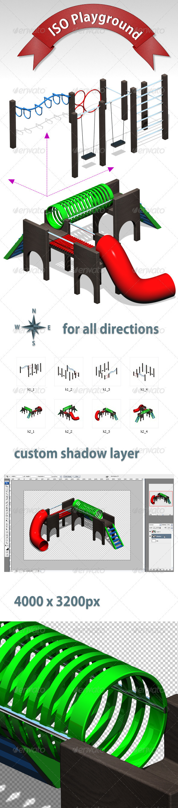 ISO Playground Set - Objects 3D Renders