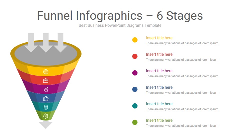 Funnel PowerPoint Infographics Diagrams Template, Presentation Templates