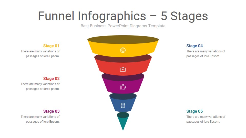 Funnel PowerPoint Infographics Diagrams Template, Presentation Templates