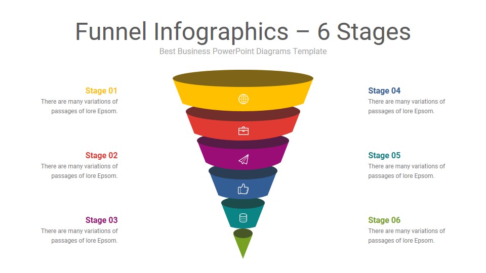 Funnel PowerPoint Infographics Diagrams Template, Presentation Templates