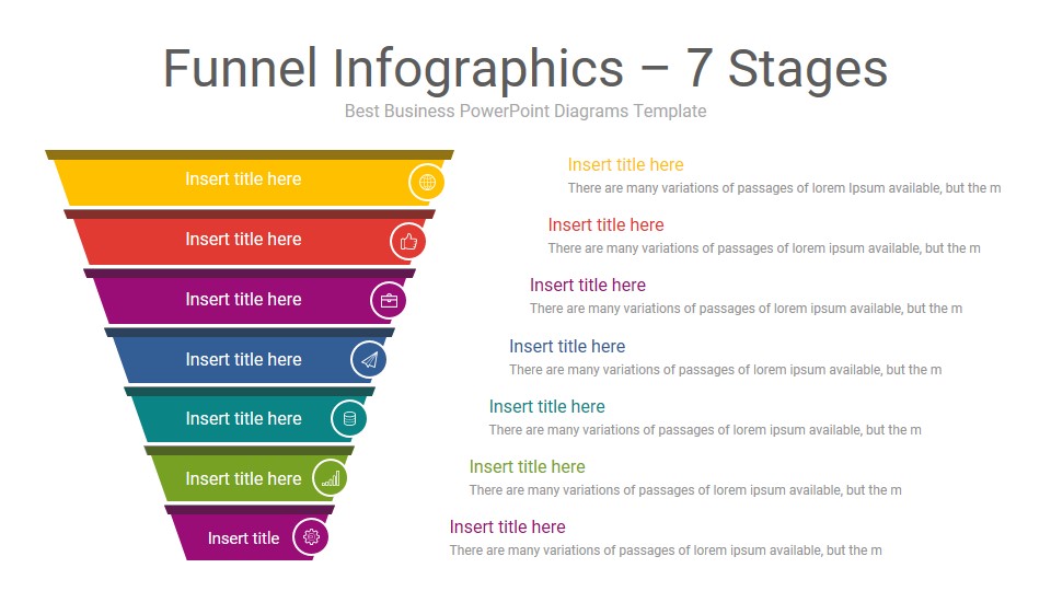 Funnel PowerPoint Infographics Diagrams Template, Presentation Templates