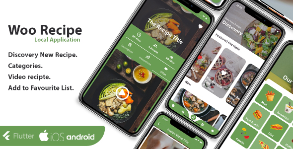 Recipe Flutter Application - ios and android