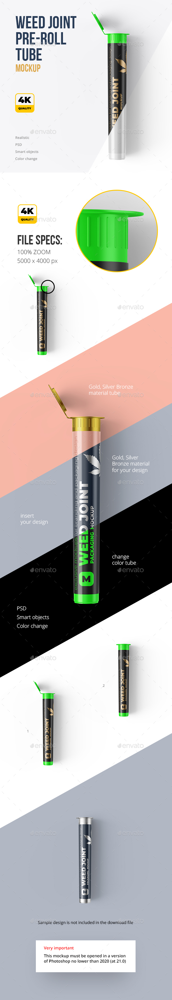 Download Weed Joint Pre Roll Plastic Tube 2 Psd By Mock Up Ru Graphicriver