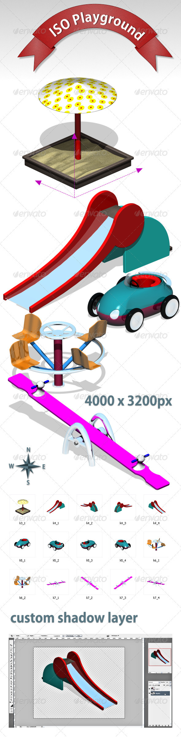 Playground Set - Objects 3D Renders