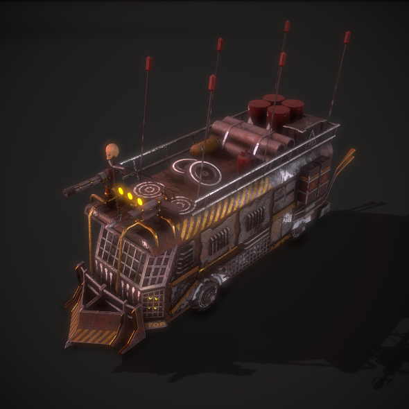 Post Apocalyptic Bus - 3Docean 28277832