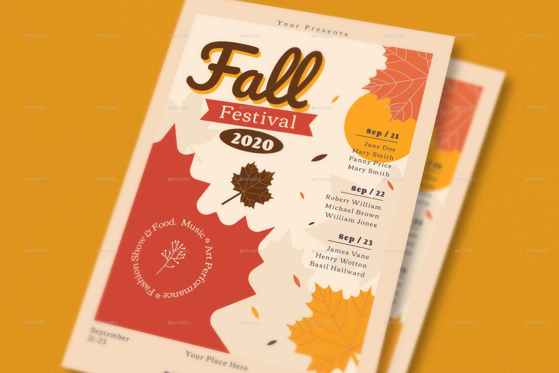 Fall Fest Flyer Set by graphicook | GraphicRiver