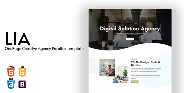 Great Lia - OnePage Creative Agency Parallax Template