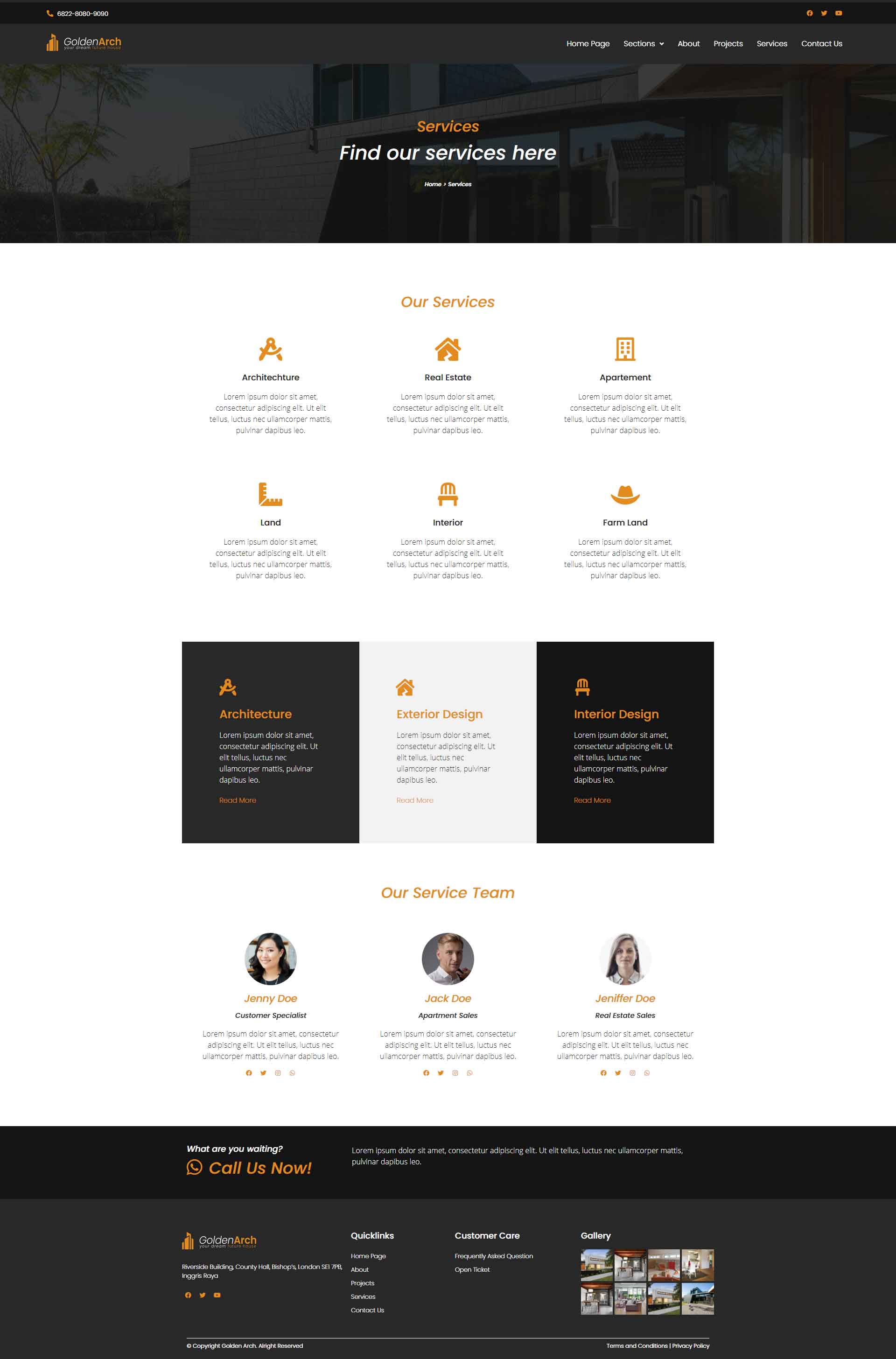 GoldenArch - Real Estate Elementor Template Kit by PuriCreativeStudio