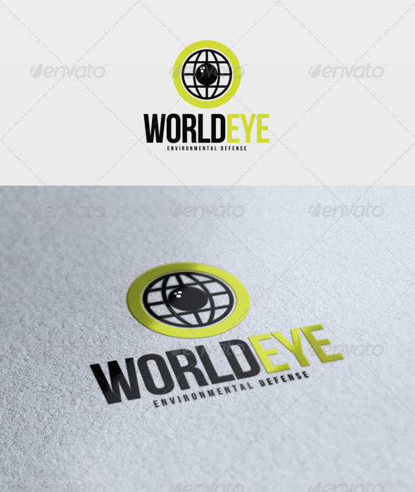 World Eye Logo - Vector Abstract