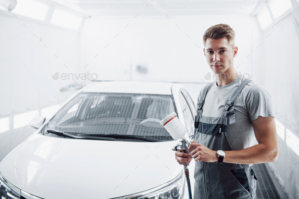 Paint spray master for car painting in the automotive industry.
