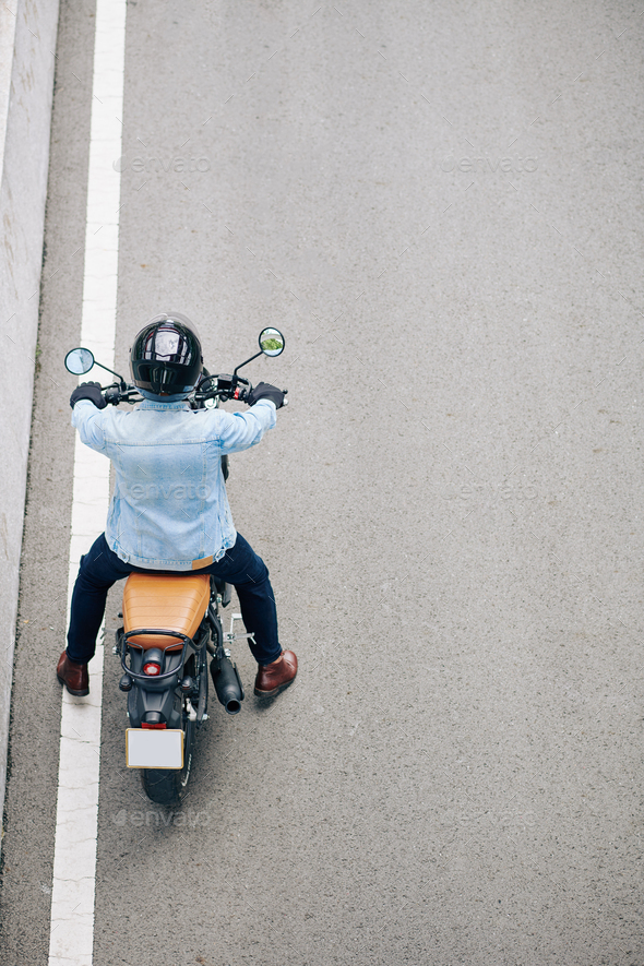 Man riding on motorcycle