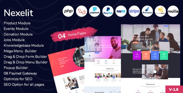 Nexelit – Multipurpose Website & Business Management System CMS