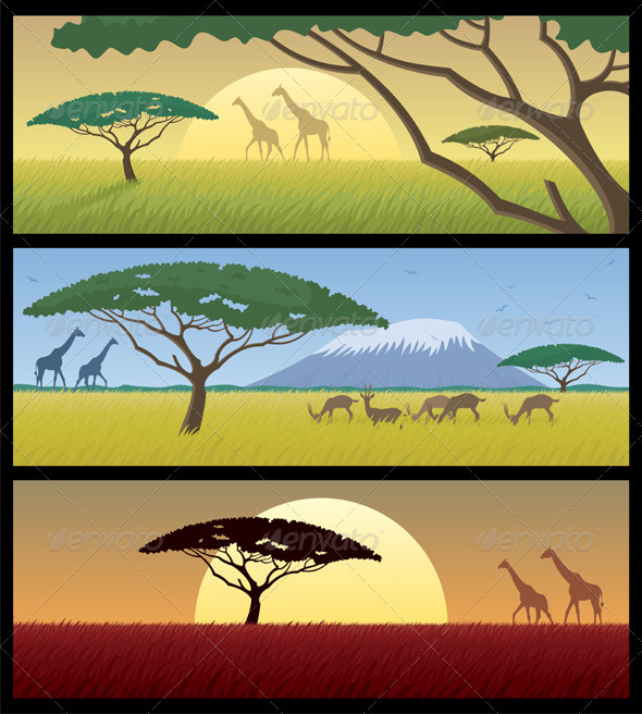 Africa Landscapes - Travel Conceptual