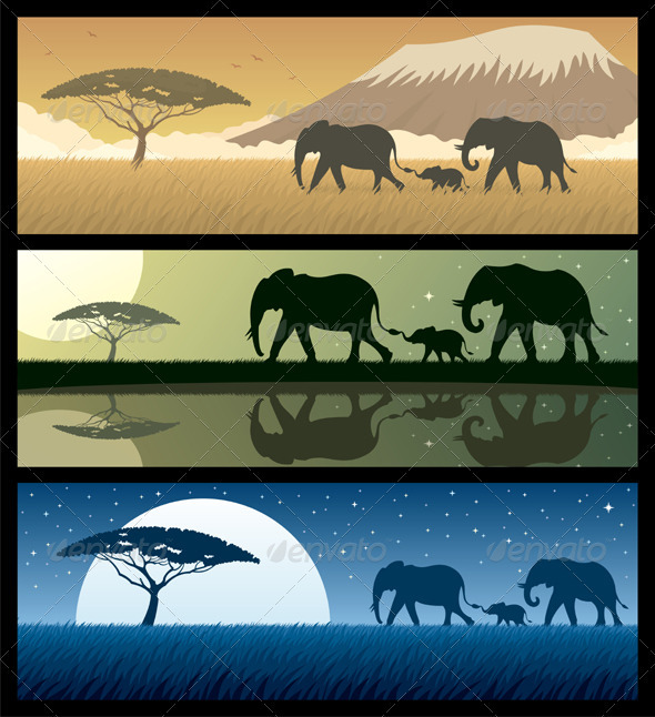 Africa Landscapes 2 - Backgrounds Decorative