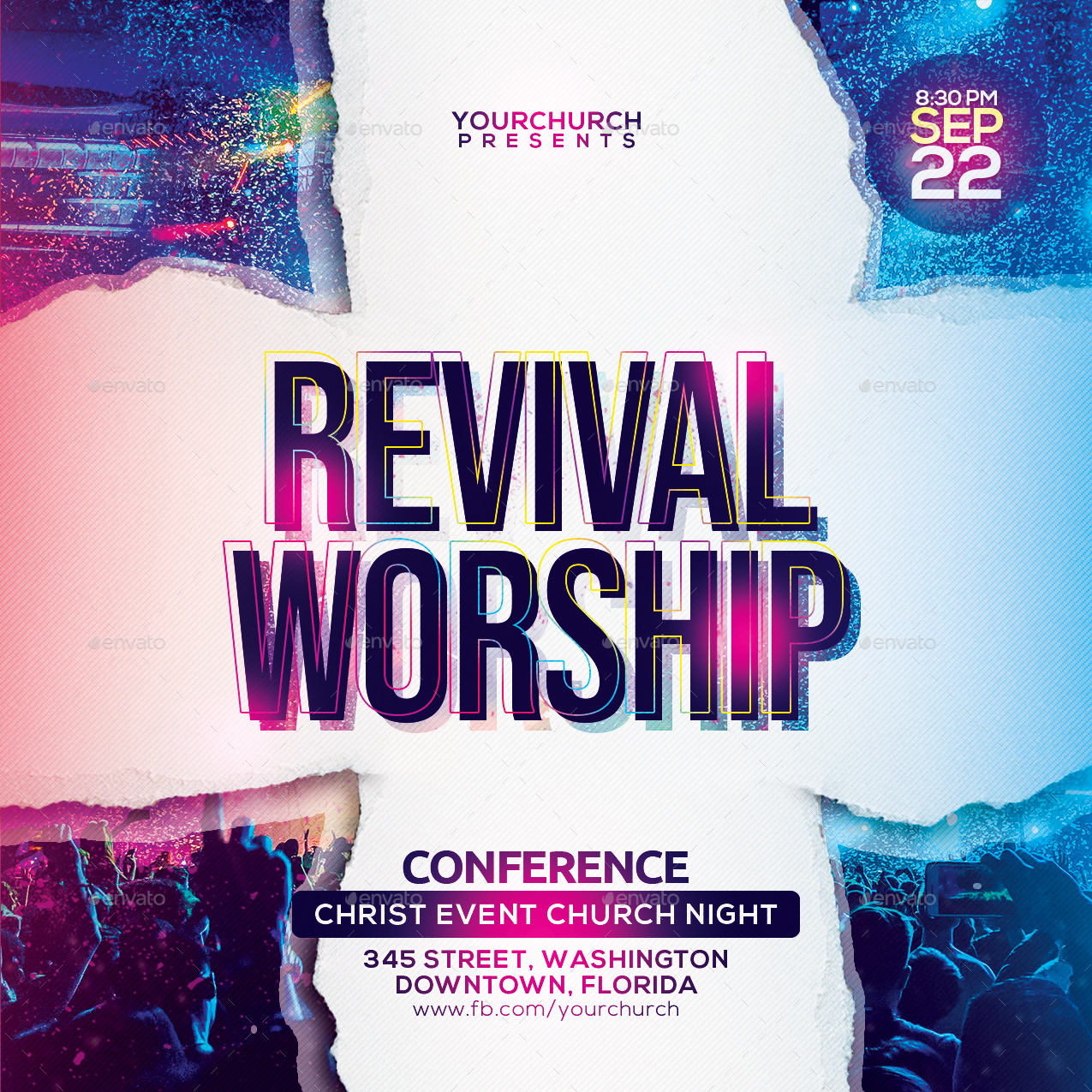 Revival Worship Church Flyer/Poster, Print Templates | GraphicRiver