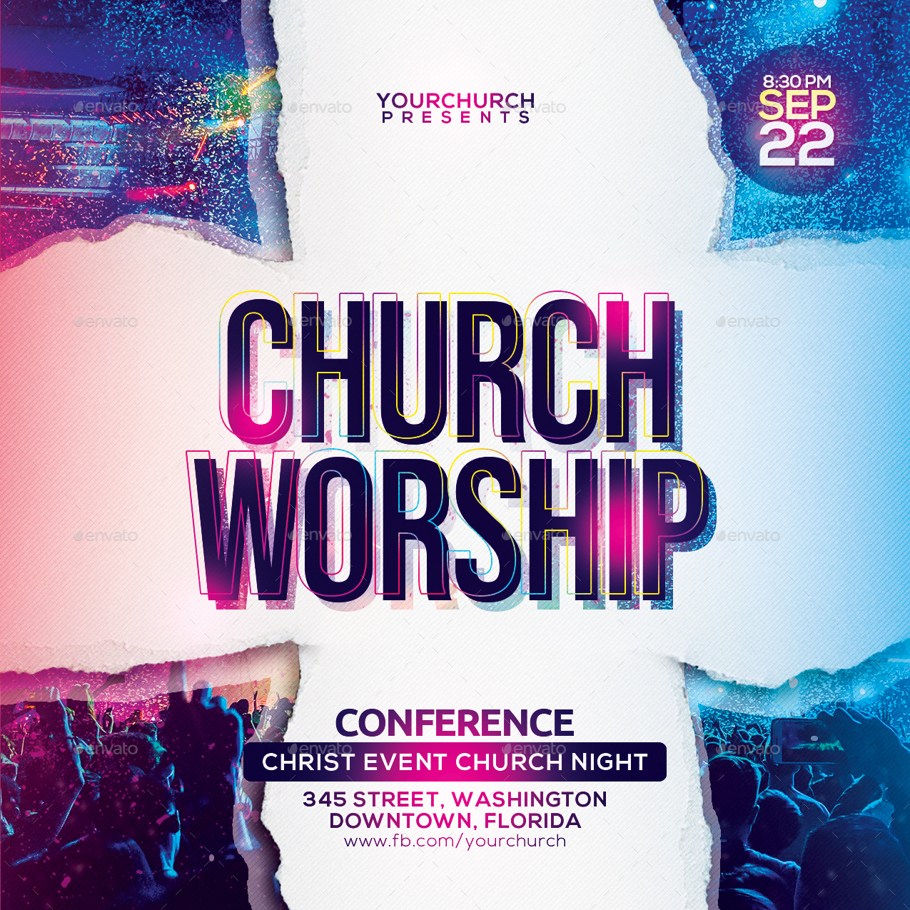 Revival Worship Church Flyer/Poster, Print Templates | GraphicRiver