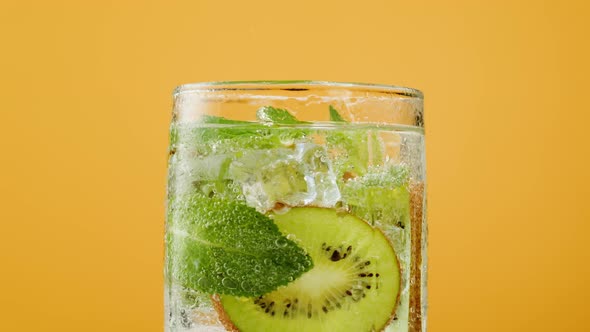 Kiwi Lemonade on Orange Background alt
