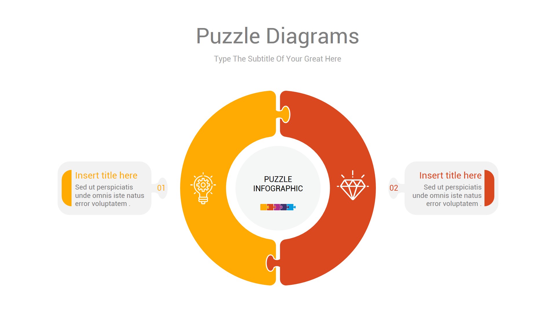 Puzzle Google Slides and Illustrator Diagrams, Presentation Templates