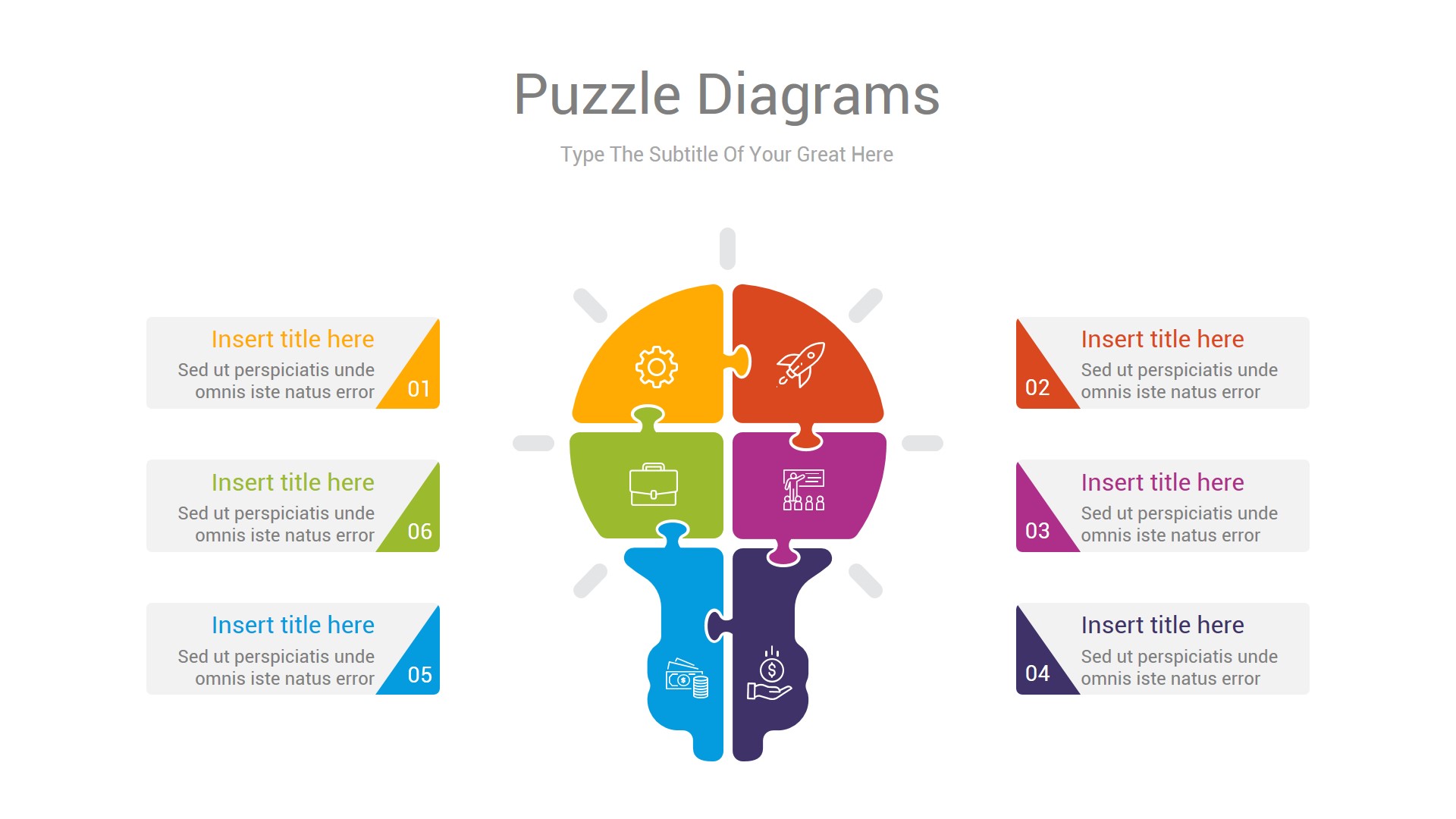 Puzzle Google Slides and Illustrator Diagrams, Presentation Templates