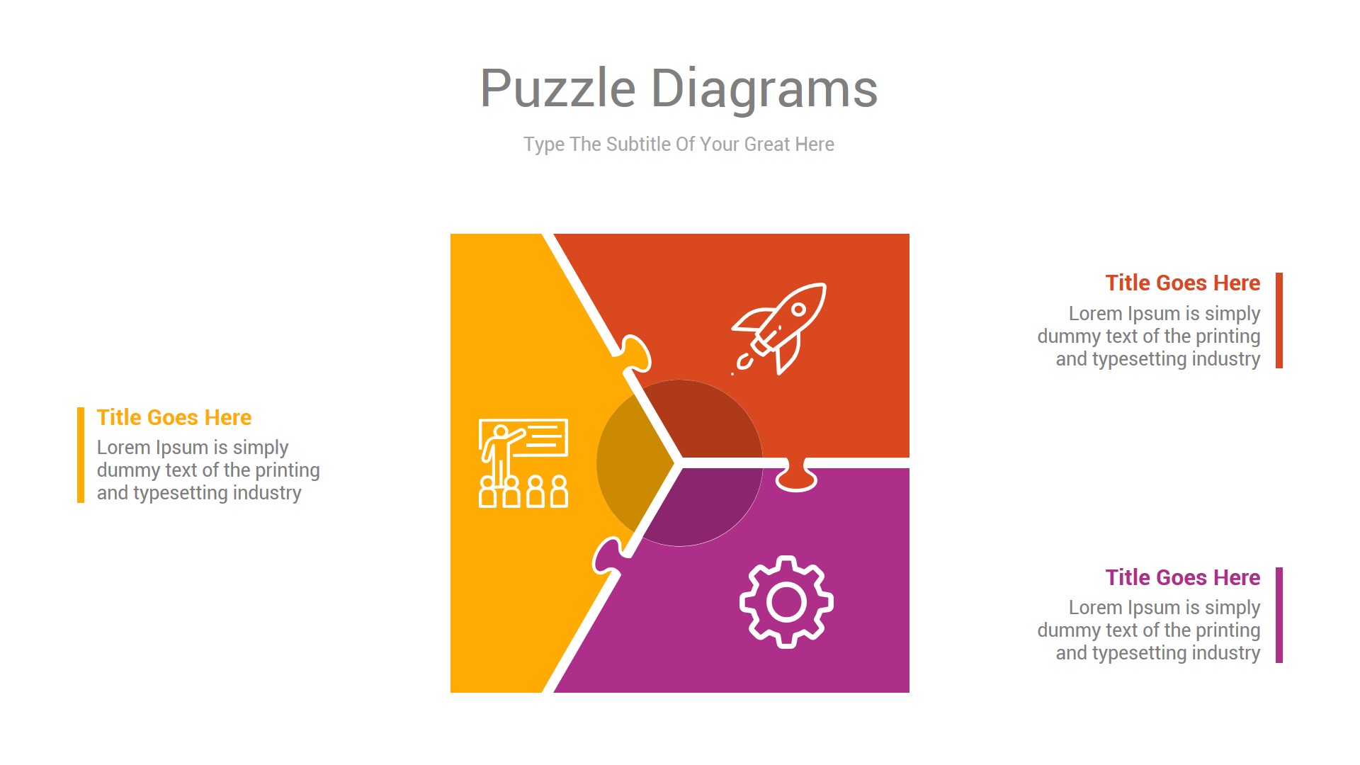 Puzzle Google Slides and Illustrator Diagrams, Presentation Templates