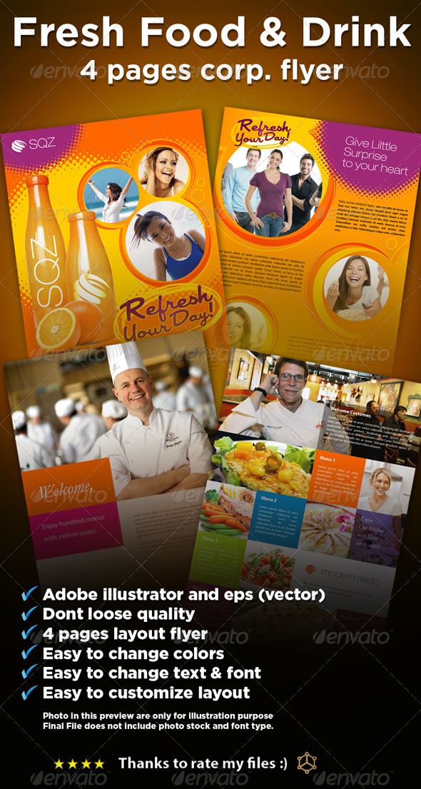 4 fresh Food_Drink flyers
