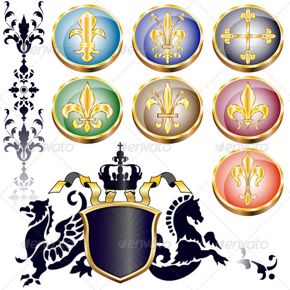 Fleur-de-lis and arms - Monsters Characters