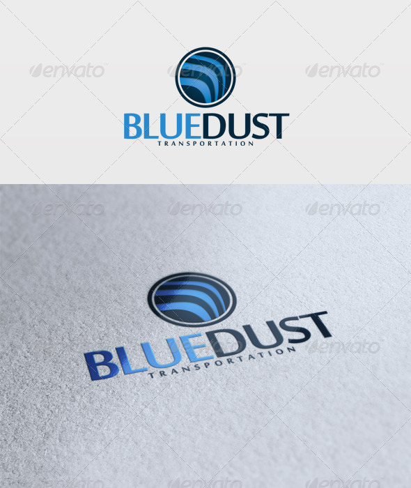 Blue Dust Logo - Vector Abstract