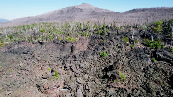 Aerial View of Lava Fields