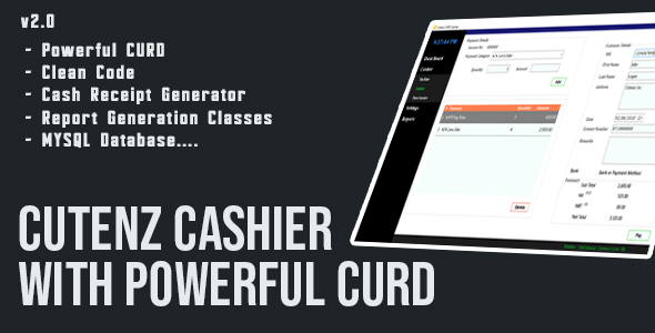 [DOWNLOAD]Cutenz CURD C# - Cashier With Cash Receipt Generator - Full Source Code