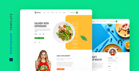 Foolivery – Health Food Template for Photoshop