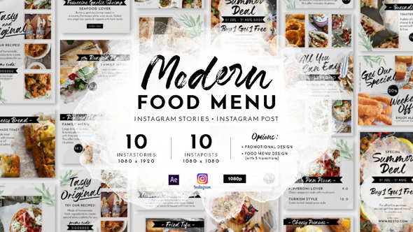 Modern Food Menu Instagram Stories