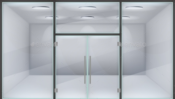 Download Realistic Store Door Glass Double Office Entrance By Winwin Artlab