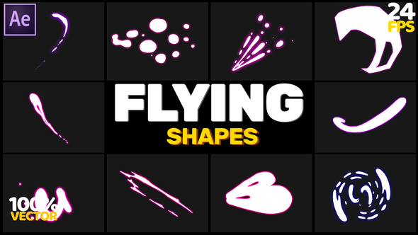 Flying Shapes // After Effects