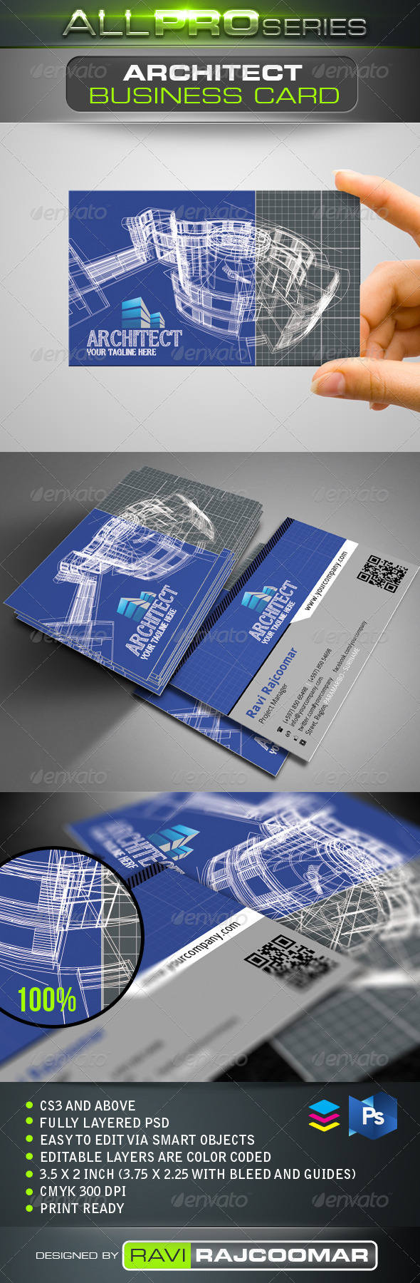 Architect Business Card - Industry Specific Business Cards