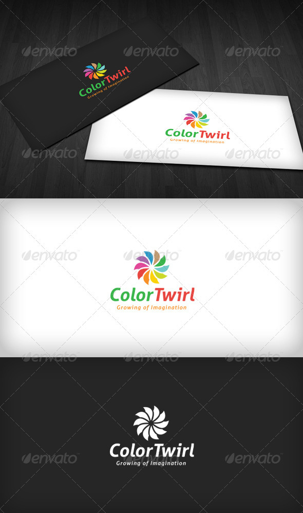 Color Twirl Logo - Vector Abstract