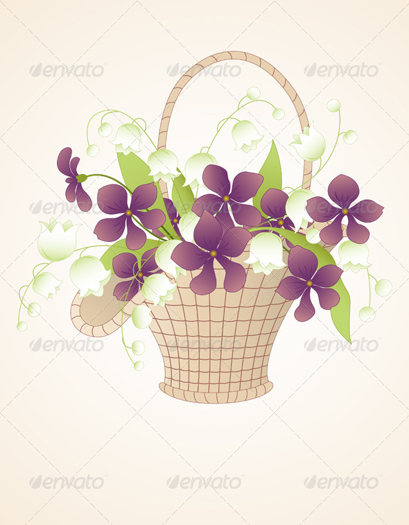 Bouquet of Violets and Lilies of the Valley - Flowers & Plants Nature