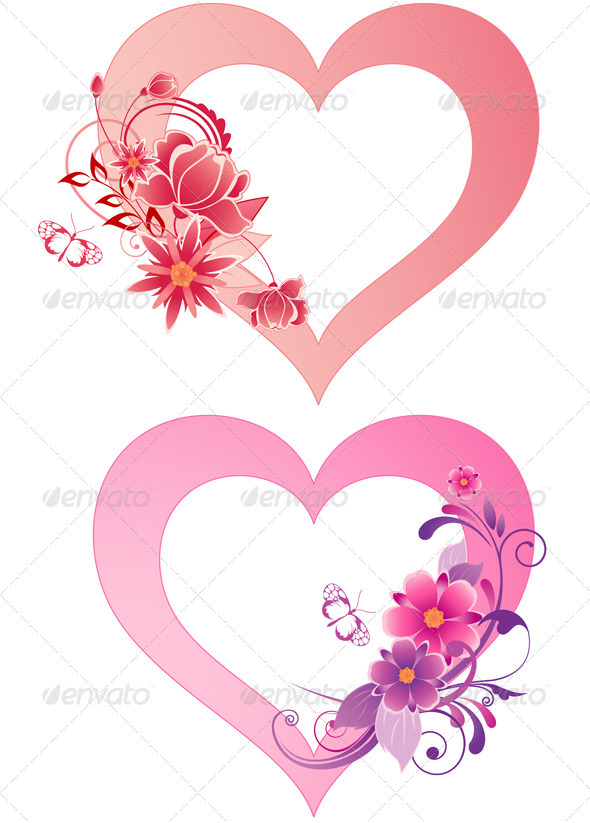 Hearts with Flowers