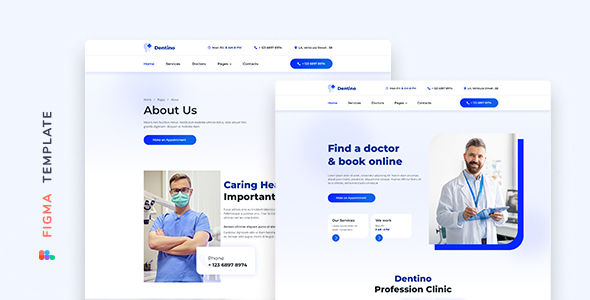 Dentino – Dental Clinic Template for Figma