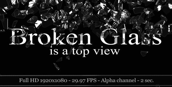 3D Broken Glass - Top View (2-Pack)