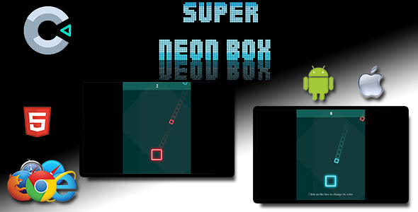 Super Neon Box - HTML5 Mobile Game