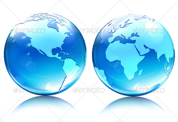 Earth Map Globes - Nature Conceptual