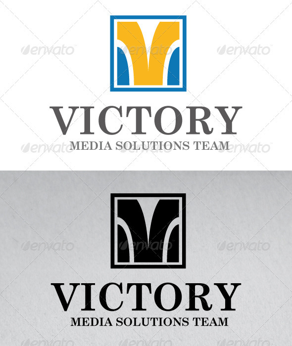 Victory Media Logo - Letters Logo Templates