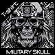 Military Skull T-shirt Design