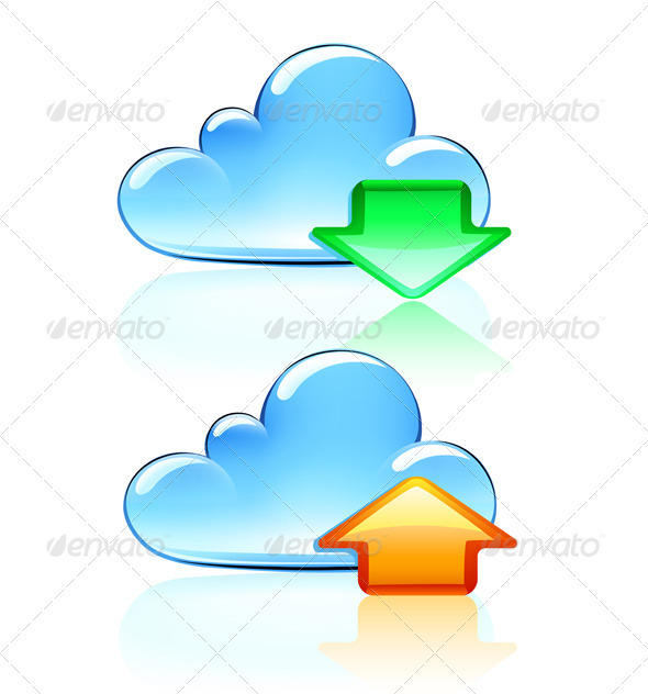 Cloud Hosting Icons - Communications Technology