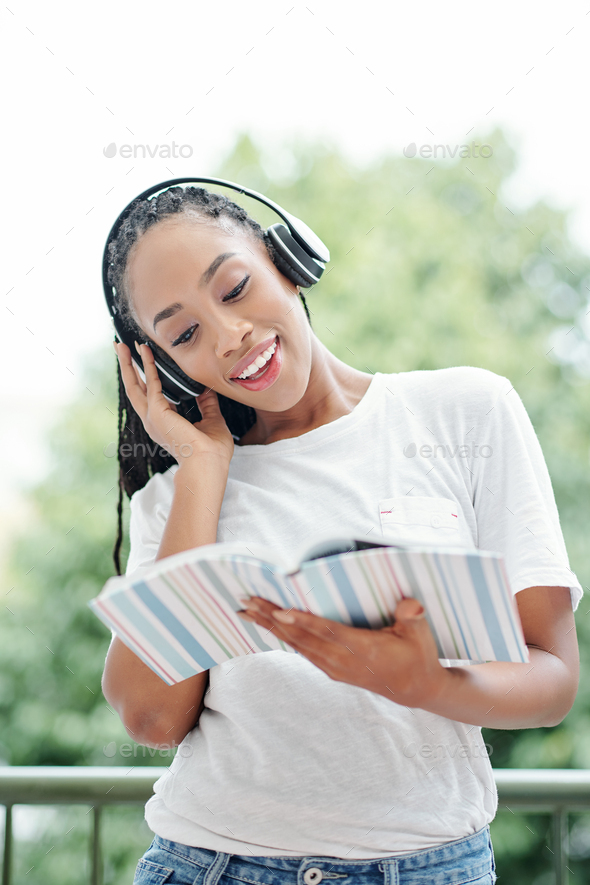 Woman doing listening exercise