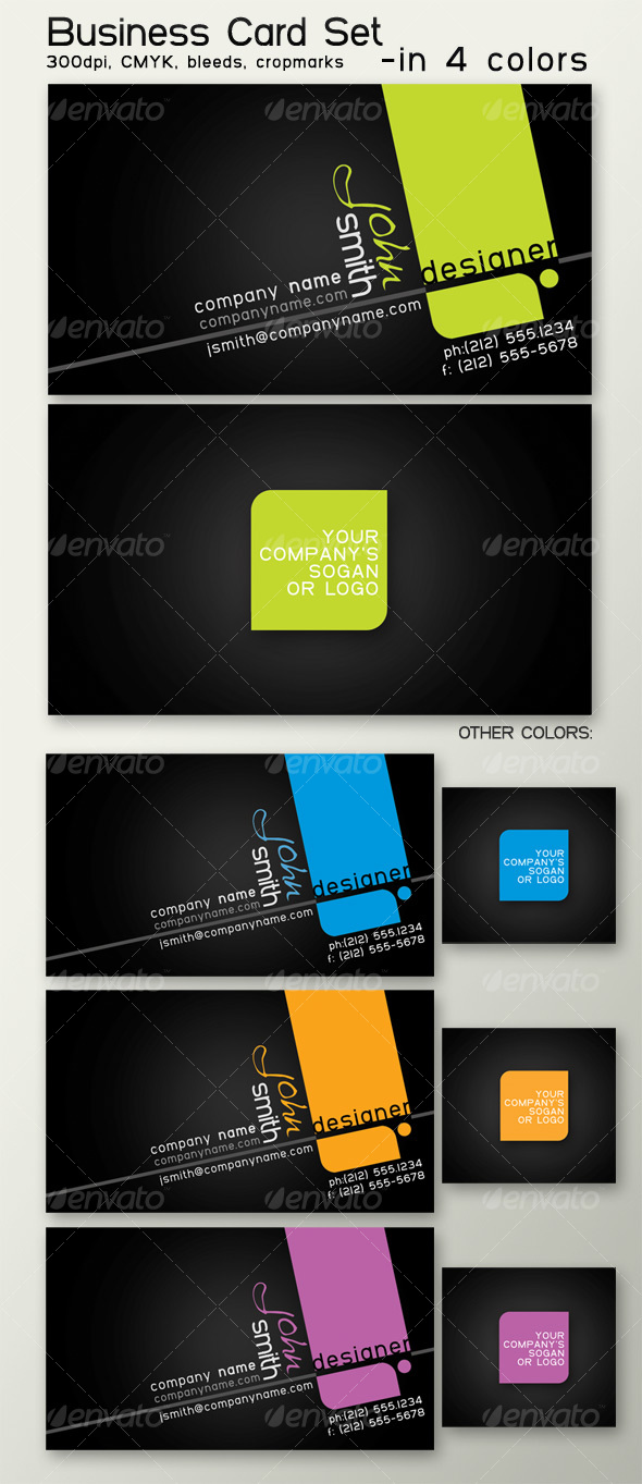 Business card in 4 colors - Creative Business Cards