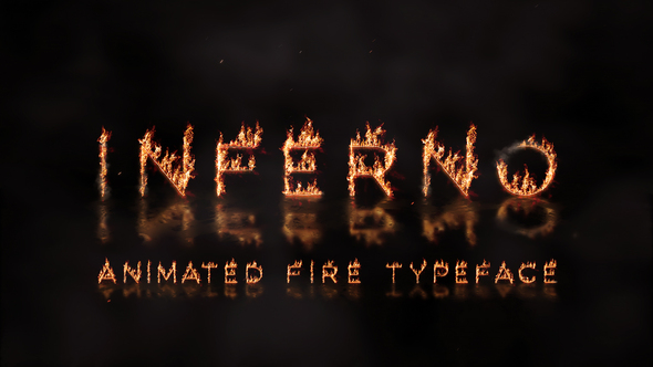 Inferno - Animated Fire Typeface | After Effects Template Titles template preview