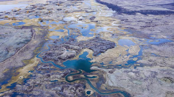 Small Lakes and Clouds Reflection alt