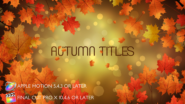 Autumn Titles - Apple Motion